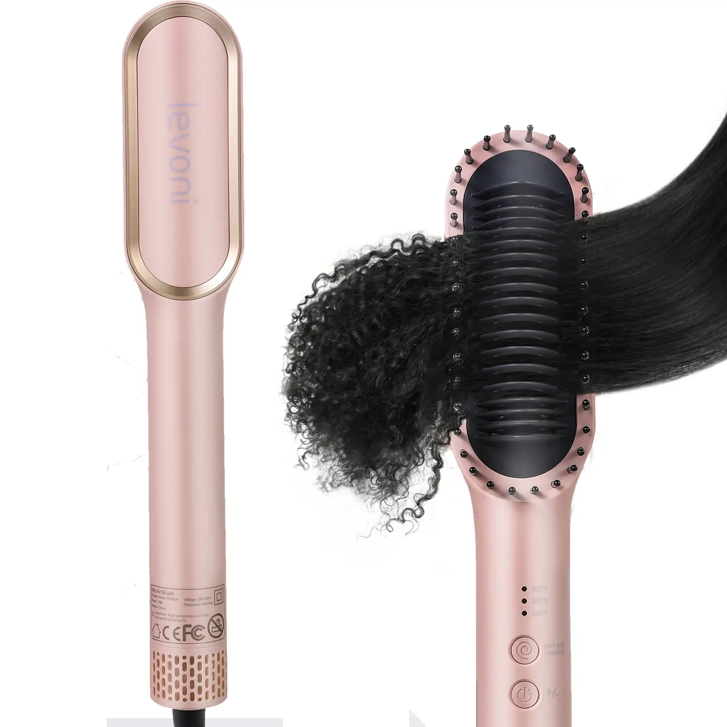 Straight hair comb, designed specifically for women, with 20 second quick heating, adjustable temperature, hair dryer, dual voltage, professional straight hair brush, easy to style at home, providing salon quality hair care, ideal holiday gift.