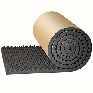 2cm Thick High Density Egg Crate Acoustic Foam, Self Adhesive Soundproof Foam Panels, Home Wall Insulation Heat & Sound Absorbing Panels for Studio Building Decoration Car