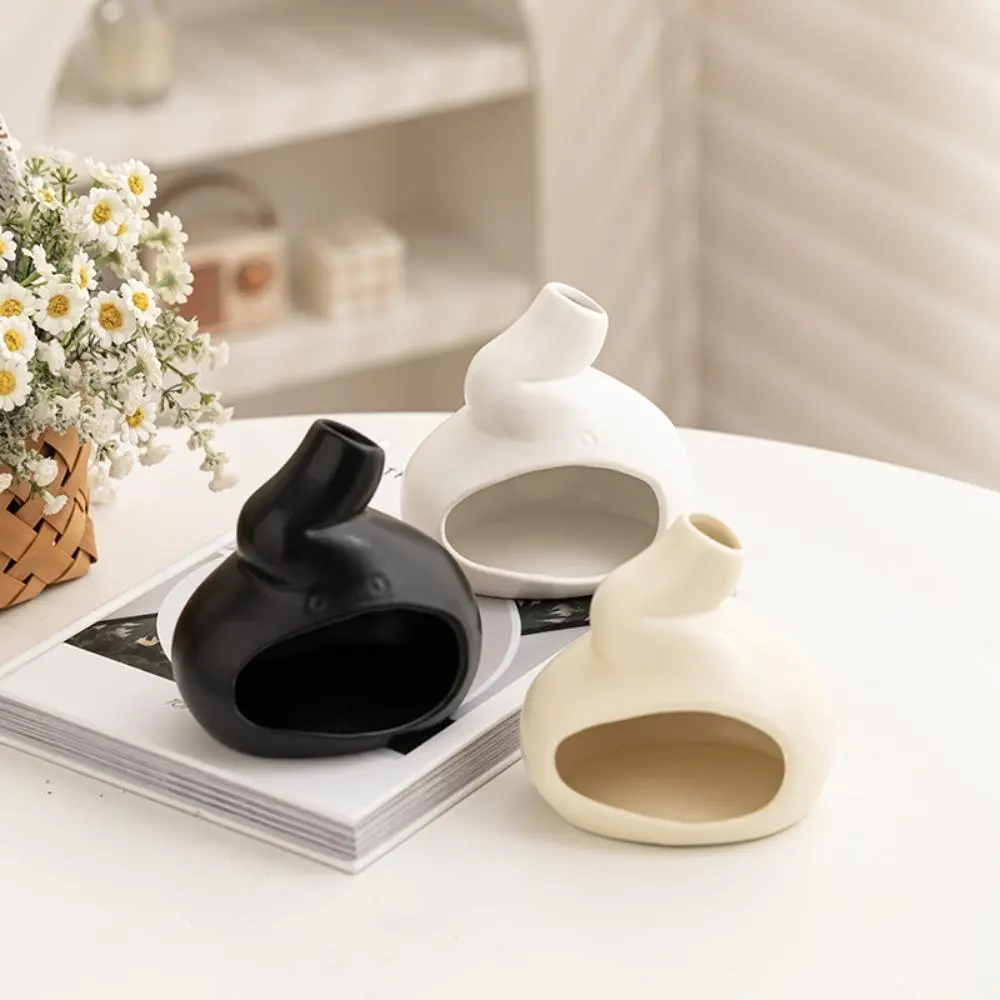 Mini Ceramic Chiminea Smudge Bowl - Heat-Resistant Tabletop Burner with Ash Containment for Sage, Palo Santo, Yoga & Spiritual Rituals, Stress Relief, Aromatherapy, Compact