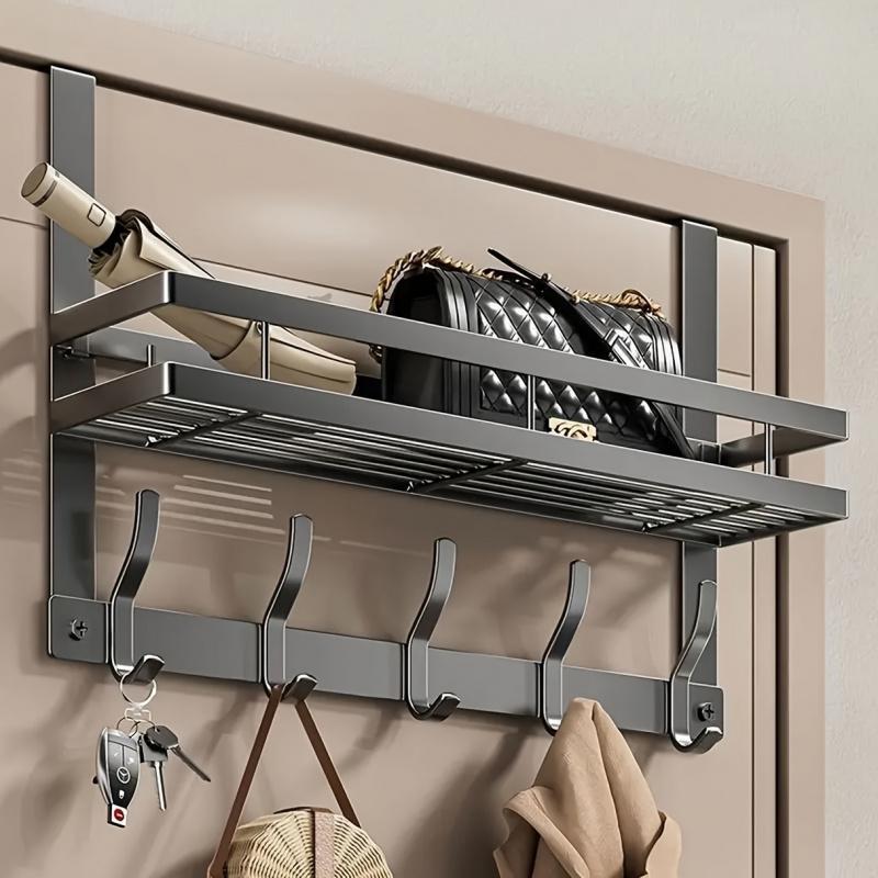 Door Back Hook Hanger, Multifunctional Hook Door Hanger Storage Rack, Home Organizer for Bedroom, Bathroom and Kitchen, Home Space Saver, Door Hanging Organizer