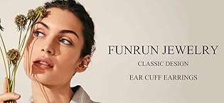 FUNRUN 12 Pcs Ear Cuffs Non Piercing for Women Adjustable Cuff Earrings Non Pierced Cubic Zirconia Ear Cuff Clip on Cartilage Fake Earrings Jewelry