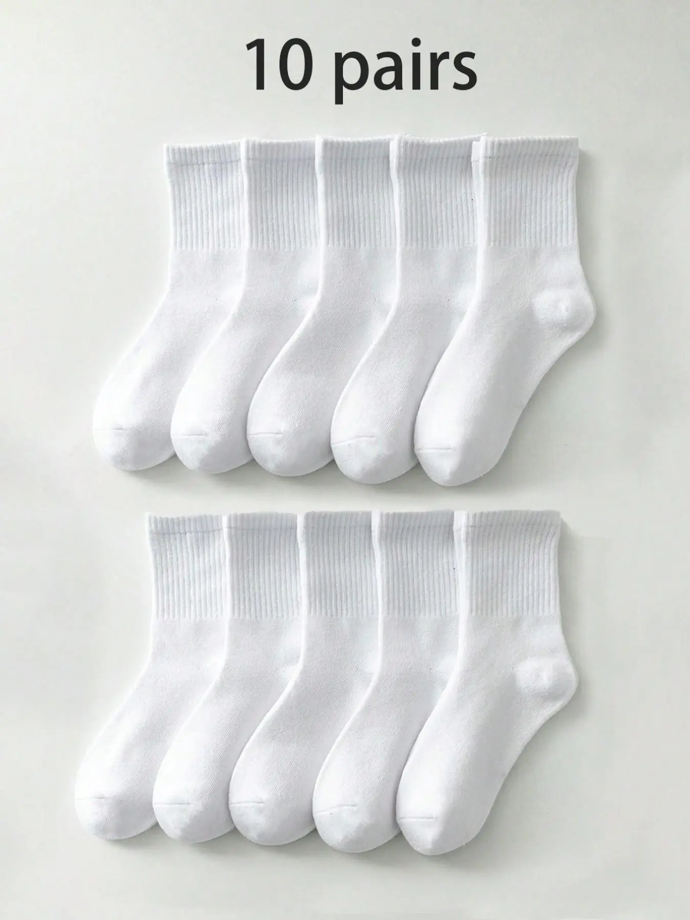 10 Pairs Kids Breathable Crew Socks, High Top Mid-Calf Socks, Vertical Stripe Sport Socks, Comfortable Casual Wear, Back-To-School Ready, Casual Stylish Socks