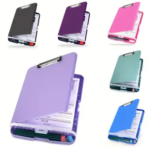 2025 File Organizer Files Organizer Paper Organizers Expanding File Writing Pad with Clip Plastic Desktop Board Office Supplies for Document Storage Exam Papers and Notes All Year Round