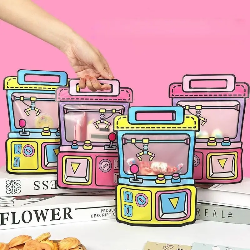 10 Pack Arcade Game Party Favor Bags with Zipper | Party Favor Packs Reusable Self-Sealing Goodie Bags for Candy, Snacks & Small Gifts | Video Game Birthday, Graduation & Party Supplies