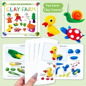 English Clay Farm Tutorial Book, Thick Hard Cover, Full Color Printing, Safe Rounded Edges, Eco-Friendly, Step-By-Step DIY Guide, Perfect Gift