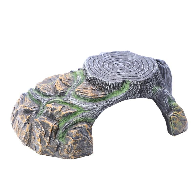 Turtle Care Supplies Small Turtle Rockery Tank Basking Platform Climbing Platform Mini Round Fish Tank Home Aquascape Set