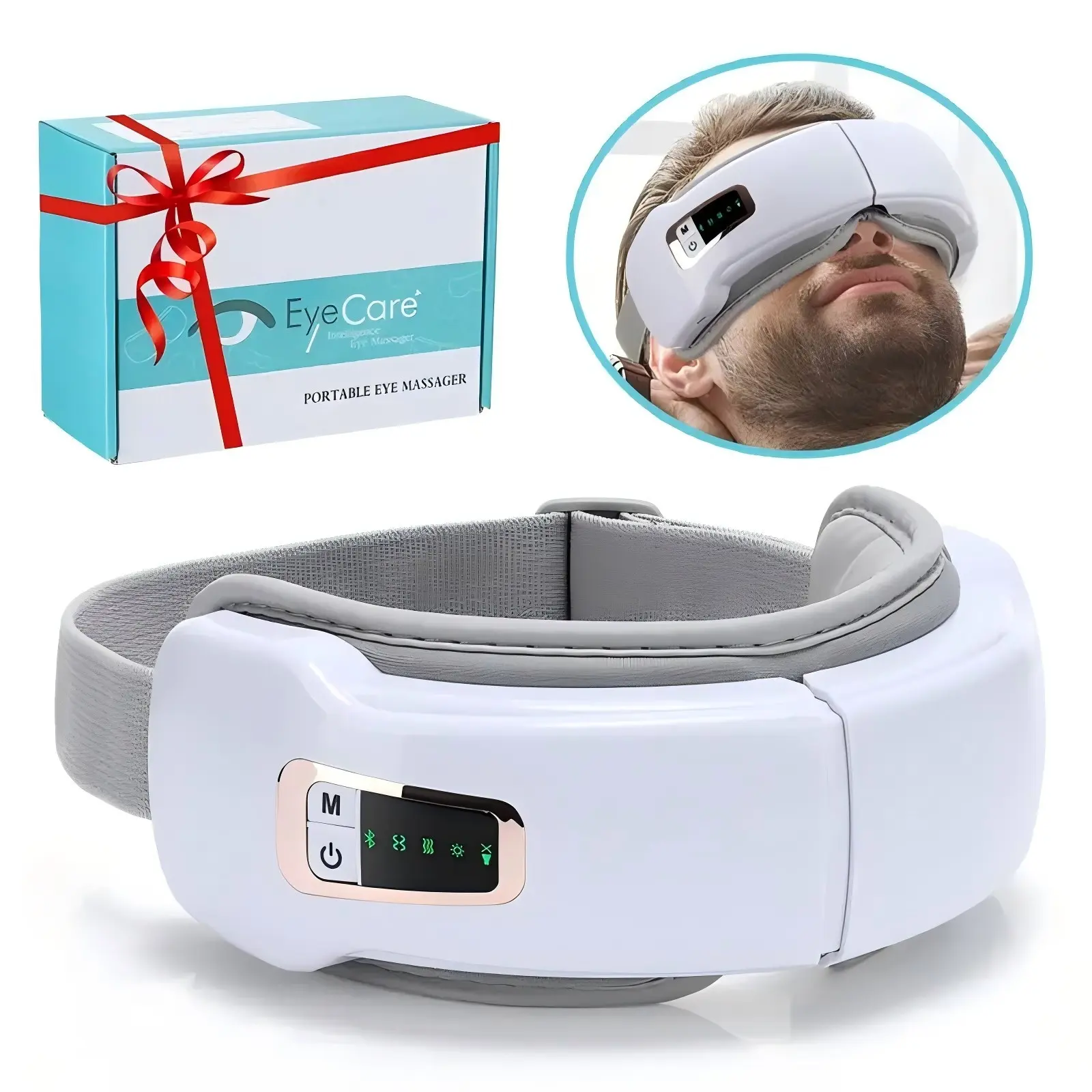 Heating Eye Massager, Comfortable Smart Eyemask, Bluetooth-compatible Music Support, Ideal Gift for Men and Women, Perfect for Birthday and Holiday Gifts