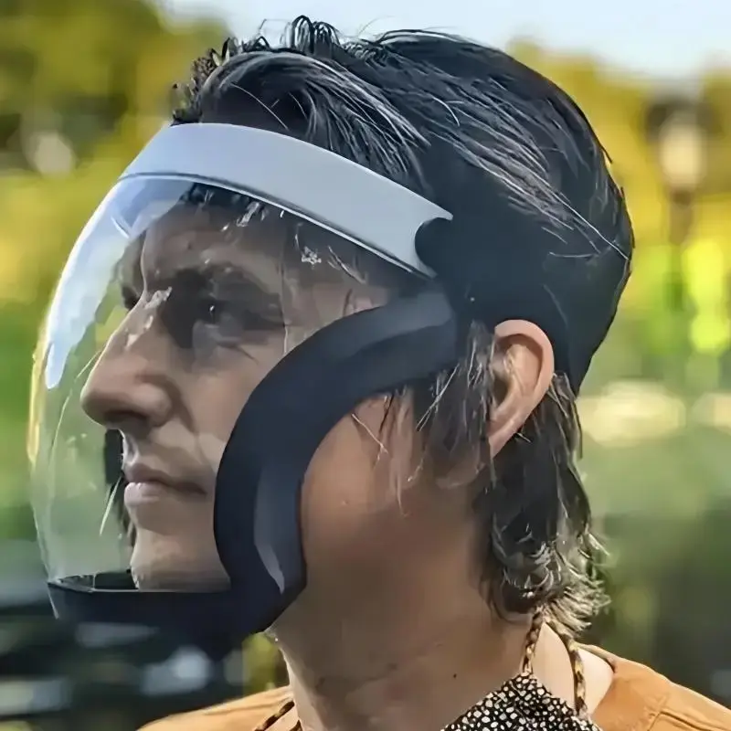 High-definition transparent protective face mask, dustproof, protective clothing, cycling goggles