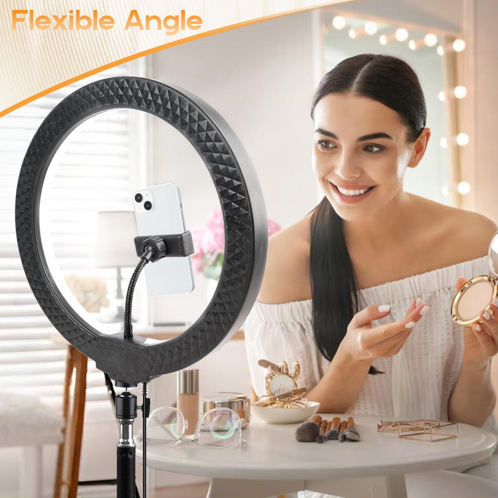 12" Selfie Ring Light With 43" Extendable Tripod Stand – Desk Selfie Light With 25 Color Modes – Upgraded 3-In-1 Dimmable Adjustable Speed Ring Light For Makeup, YouTube – Perfect For Spring, Memorial Day & Easter #TikTokShopStockUp #TikTokShopMothersDay