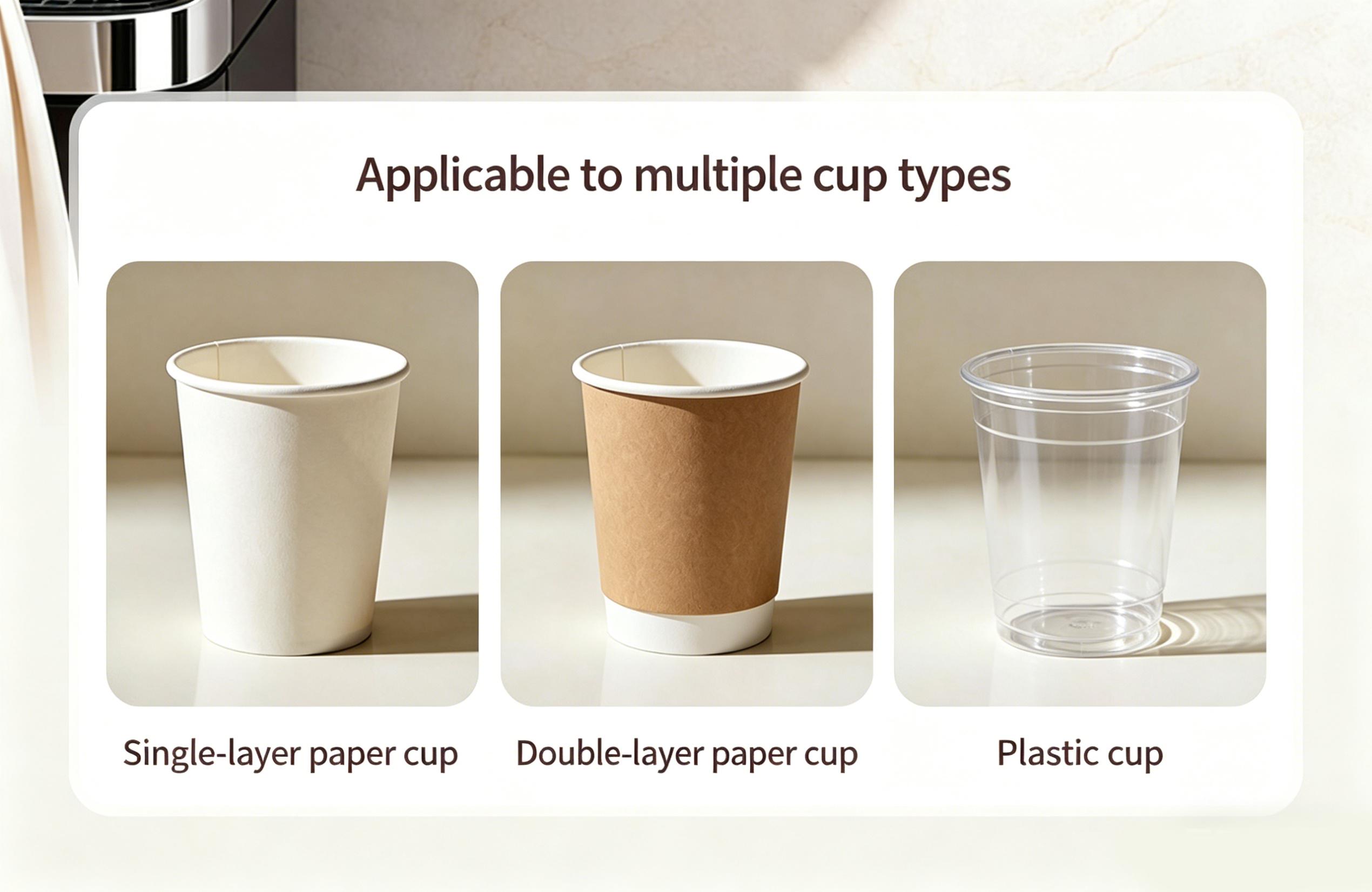 One-touch cup dispenser, automatic water dispenser, no-drill paper cup holder, dustproof kitchen storage rack, wall-mounted cup holder