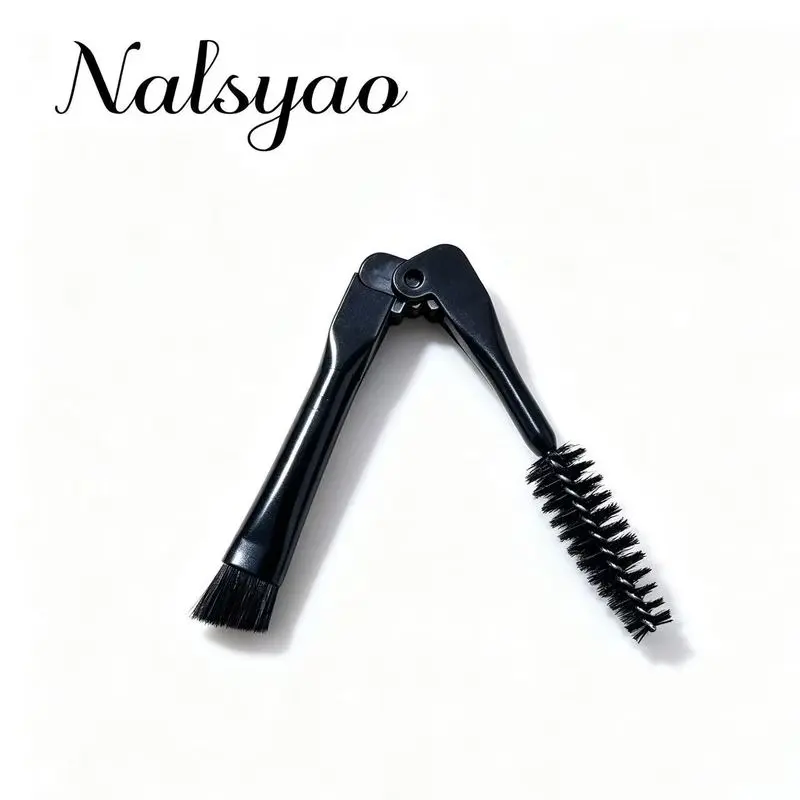 Dual-Ended Brow & Lash Brush | Angled Tip for Precision Brow Defining, Spoolie for Even Mascara Application, 2-in-1 Eye Makeup Tool