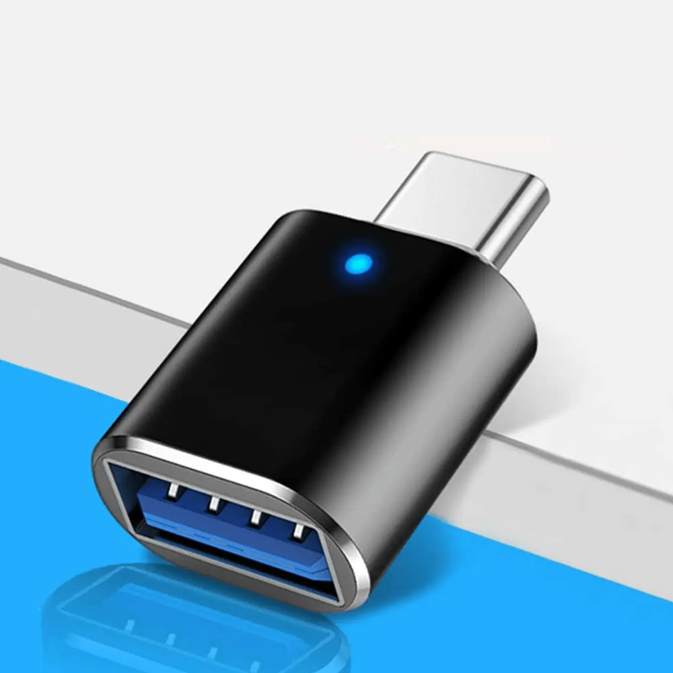 1/3 PCS Type-C OTG Adapter, USB to Type-C Converter, Portable USB C Port Connector for Mobile Phones, Tablets, USB Flash Drives, Car Use, Compatible with Apple MacBook, Laptops, Android Smartphones, Data Transfer U Disk Connector Mini C Port Adapter