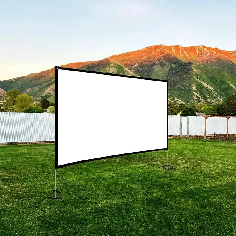 Portable HD Projection Screen (100-inch/120-inch) – Foldable and Wrinkle-Resistant; Portable Screen Suitable for Home Theater and Outdoor Use