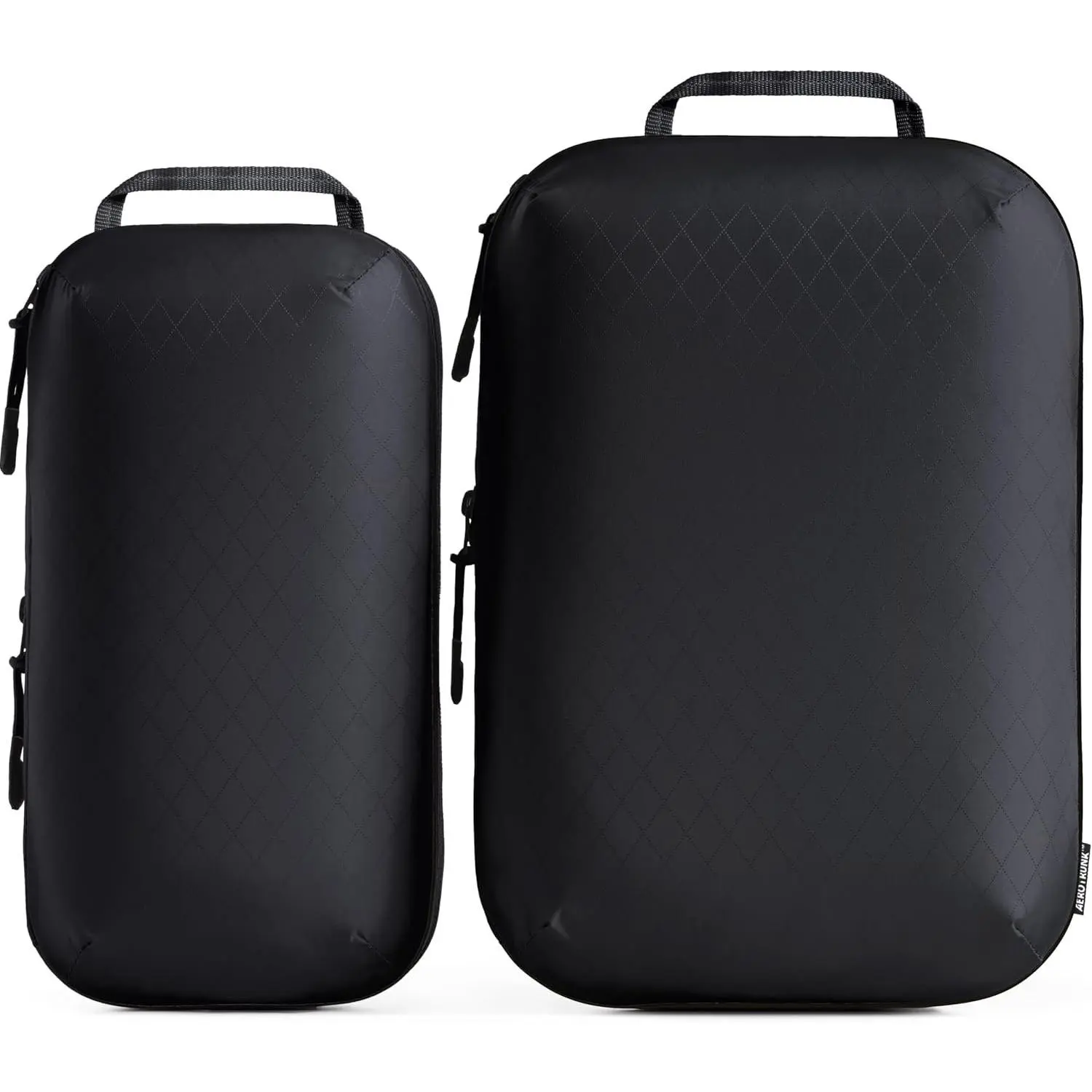 Modern 3-Pack Ultralight Synthetic Compression Packing Cube Set, Black Home Organizer Storage Bags with YKK Compression Zippers, Doubles Clothing Capacity, Maximizes Luggage Space, Keeps Items Tidy, Set Packs