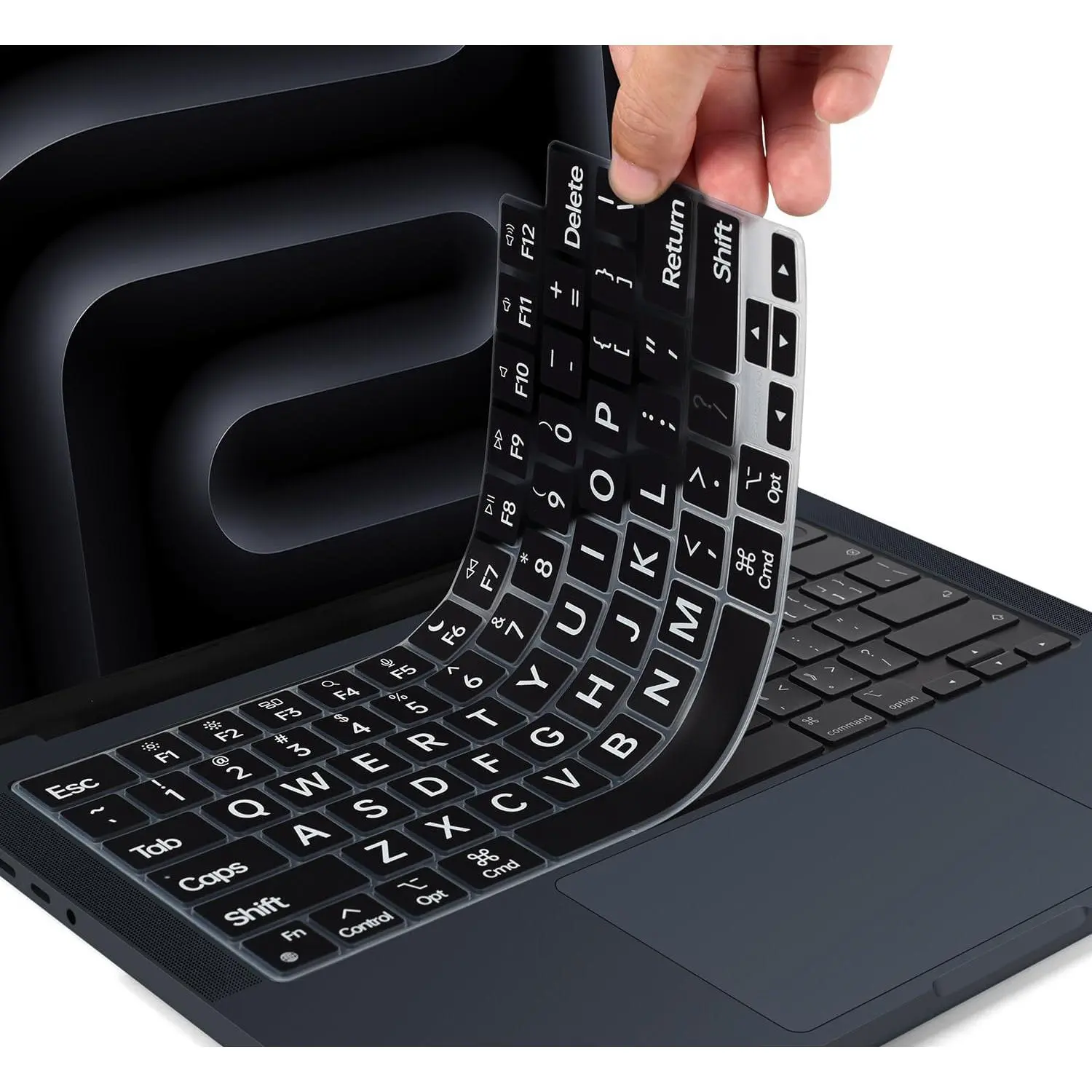 Modern Synthetic Key Guard Keyboard Cover for MacBook Pro 13-in M2/M1 Series (2023,2022,2021,2020 A2338,A2289,A2251) & 16-in (2020,2019 A2141)