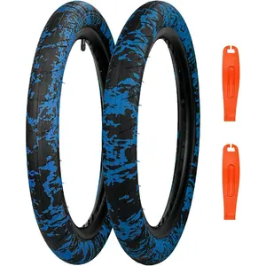 BMX Performance Bike Tire - 20x2.4 Inches Camouflage Tread, Durable and Lightweight for Stunt, Freestyle, and Street Riding