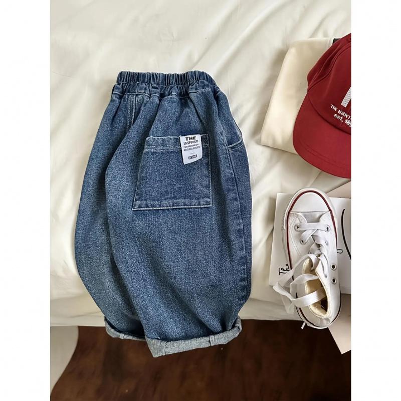 New(New)Kids' Jeans, Versatile Casual Harem Pants Toddlers and Young Children, Loose-Fit Long Pants