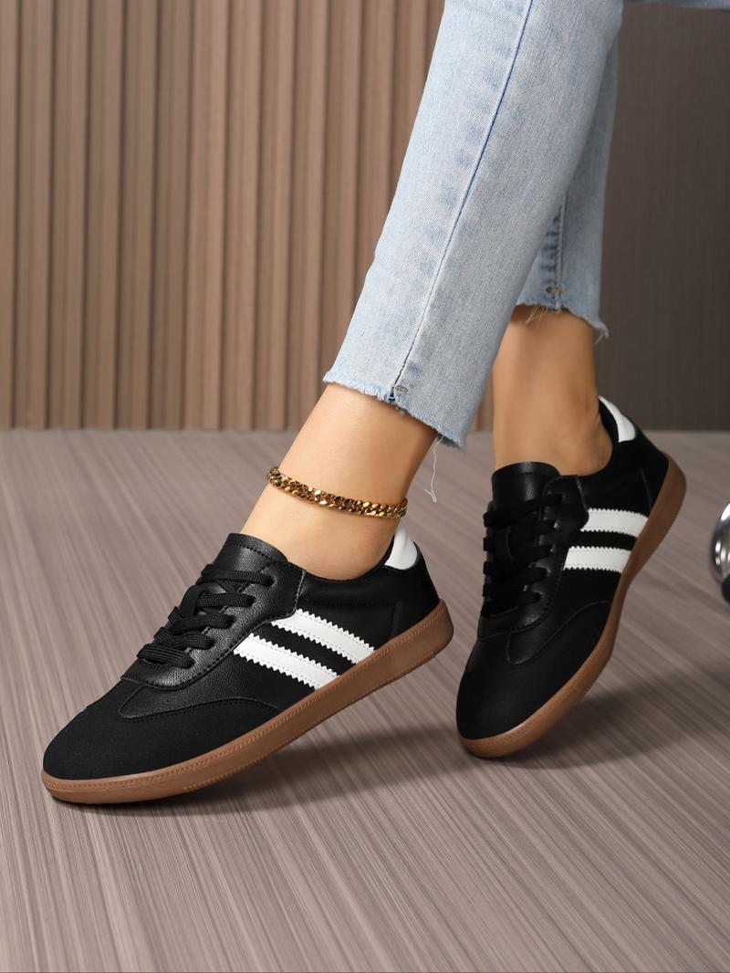 Women's Fashionable Lace Up Platform Sneakers, Casual Comfortable Sports Shoes for Daily Wear, Female All-match Round Toe Shoes for Daily Wear, Trendy Walking Sneaker