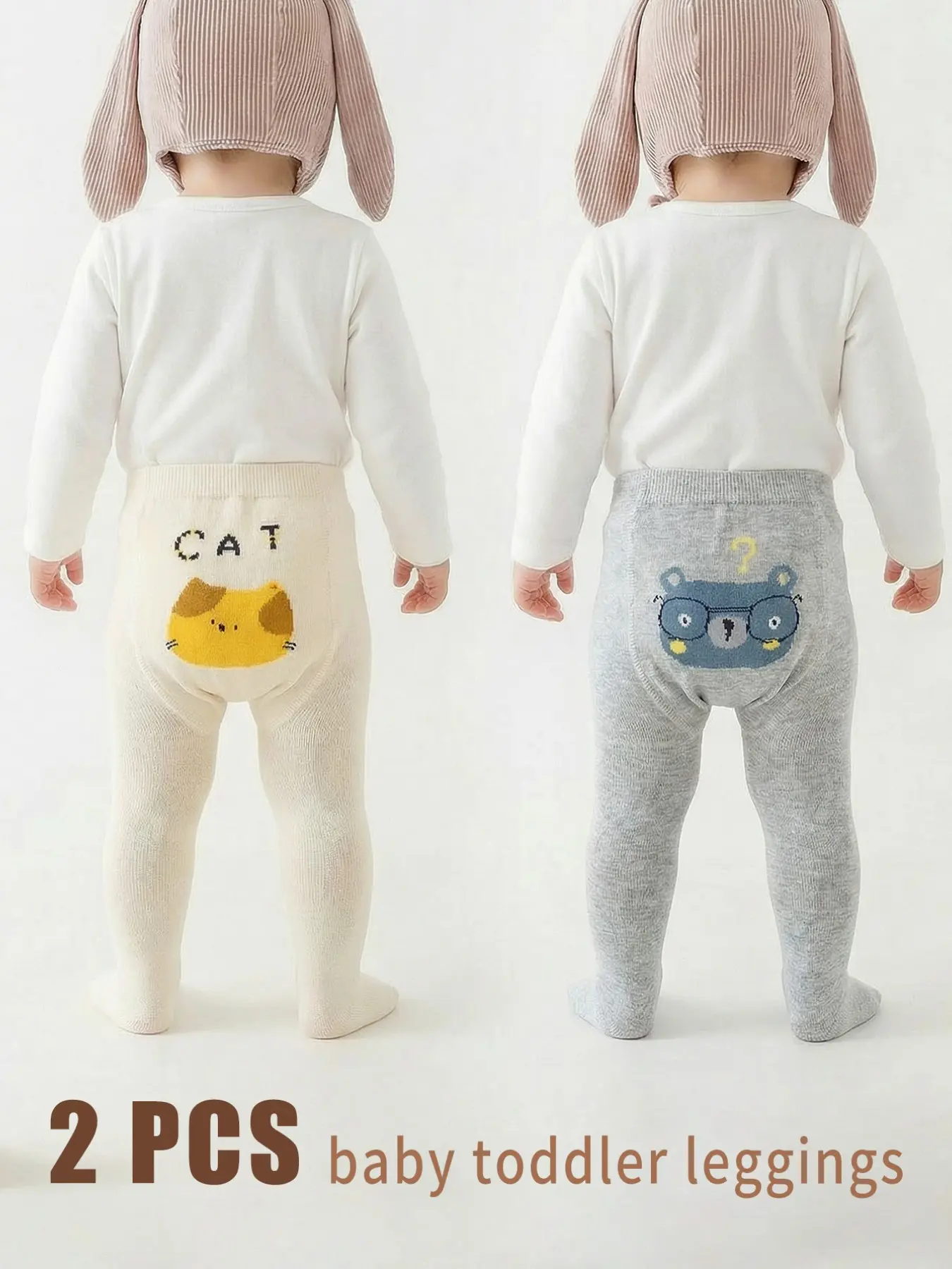 2 PC Baby tights, girls' leggings, cute cartoon patterns, medium thickness