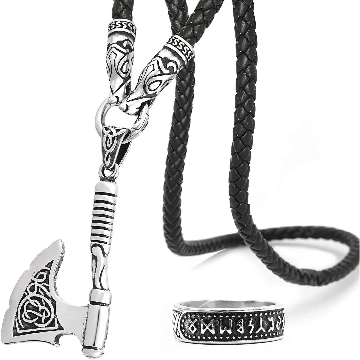 Chain Necklace for Men Women 316L Stainless Steel Norse Scandinavian Necklace Authentic  Men