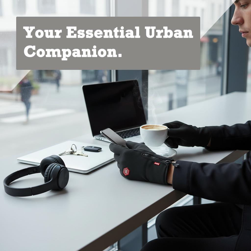 Outdoor Winter Gloves, Touchscreen andWindproof Full-Finger Gloves for Sports, Travel,and Daily Activities