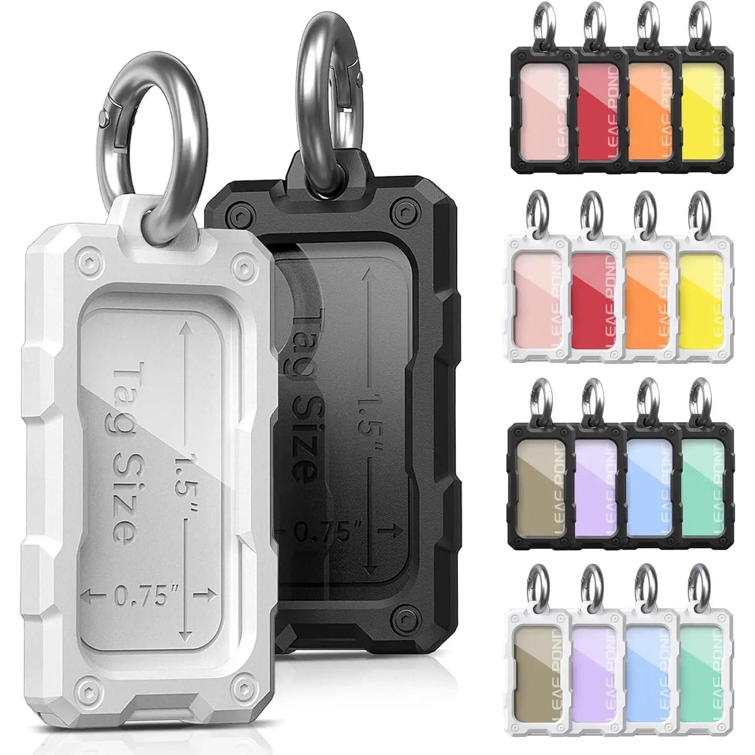 16 count Solid Plastic Key Tags with O Rings, Custom ID Name Label | Bulk  Blank Identifier in  Cover. Small Cruise Luggage Marker. Gym Bag Accessories. Birthday Party Favor