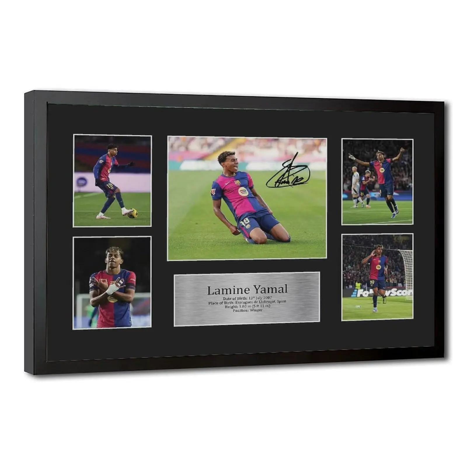 Lamine Yamal Young Barca Prodigy Printed Memorabilia Signed Autograph Photograph Poster for Soccer Fans and Supporters