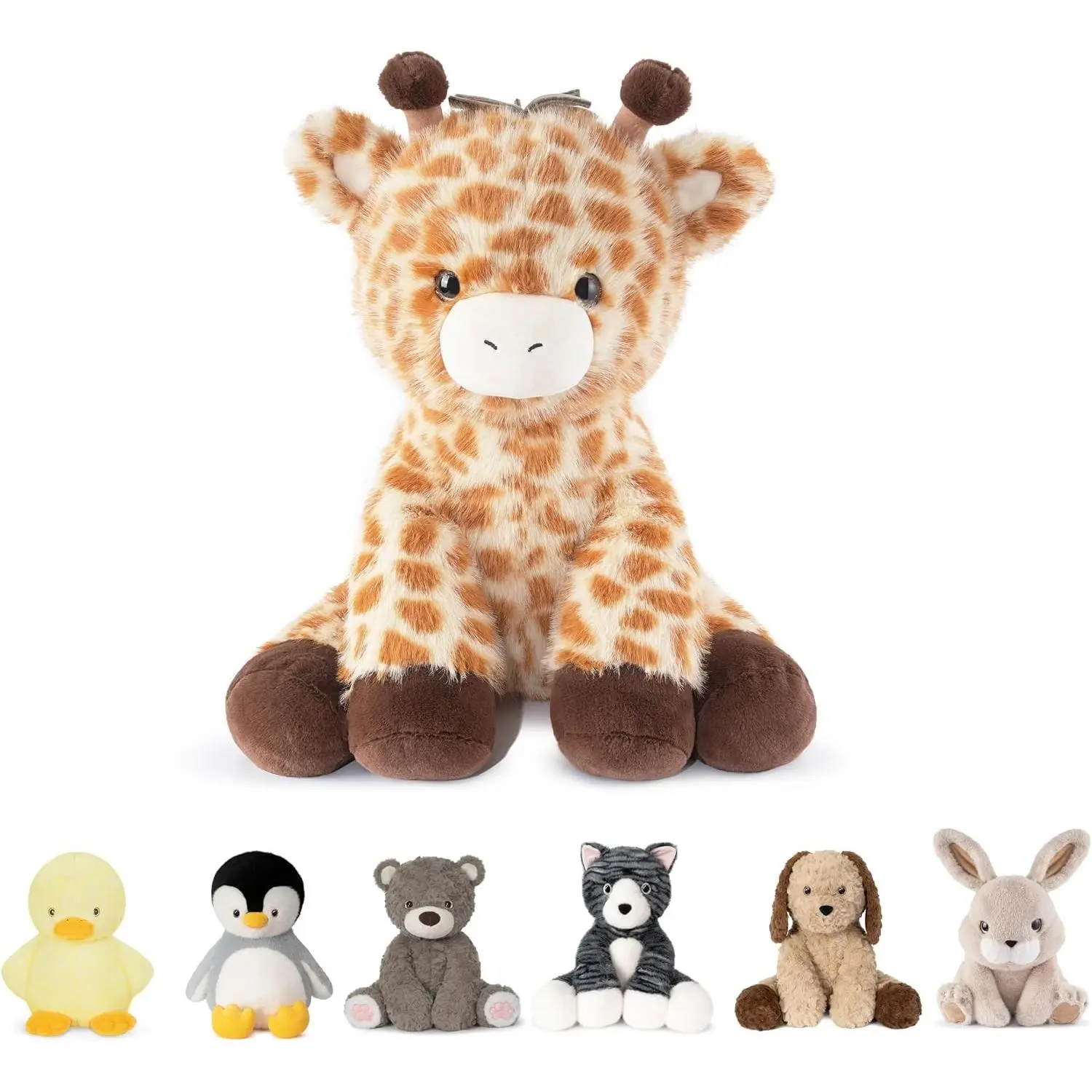 14" | 3.5 Pound Giraffe Weighted Stuffed Animal for Kids Adults, Calming Body Pillow for Sleeping, Sensory Sitting Lap Pad Toy Huggable Gift for Christmas Birthday