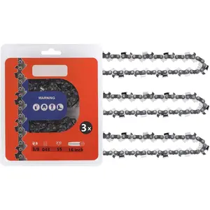 3 Pack 16 Inch  Chains 3/8" LP Pitch, 043'' Gauge, 55 Drive Links for Stihl 017 018 019, MS170 MS171 MS180c MS192 and