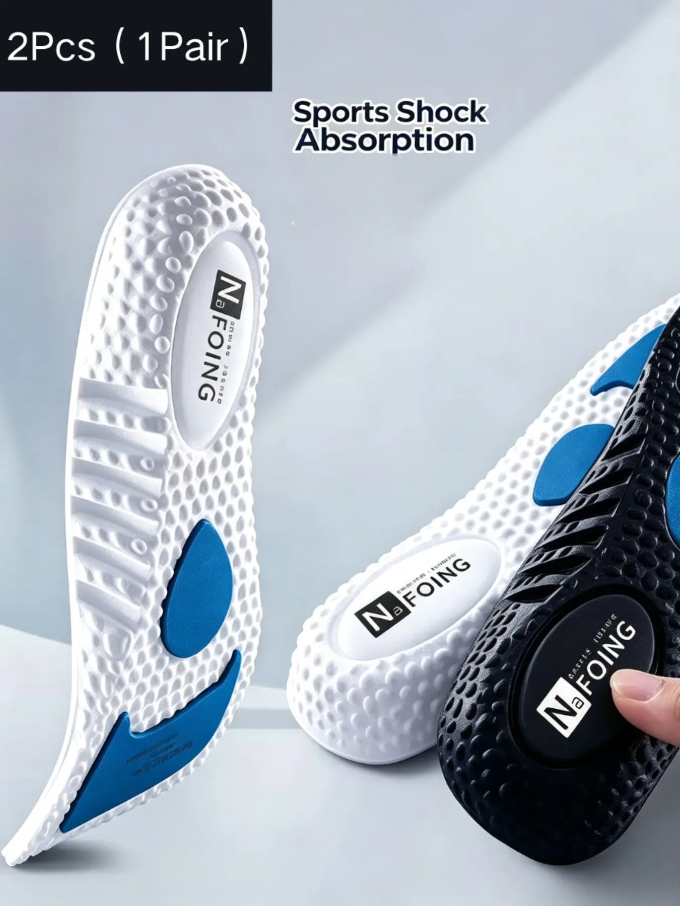 Sports Insoles Elastic Running Insole for Shoes, Arch Support Insole, Absorption Deodorant Breathable Insoles, 1 Pair