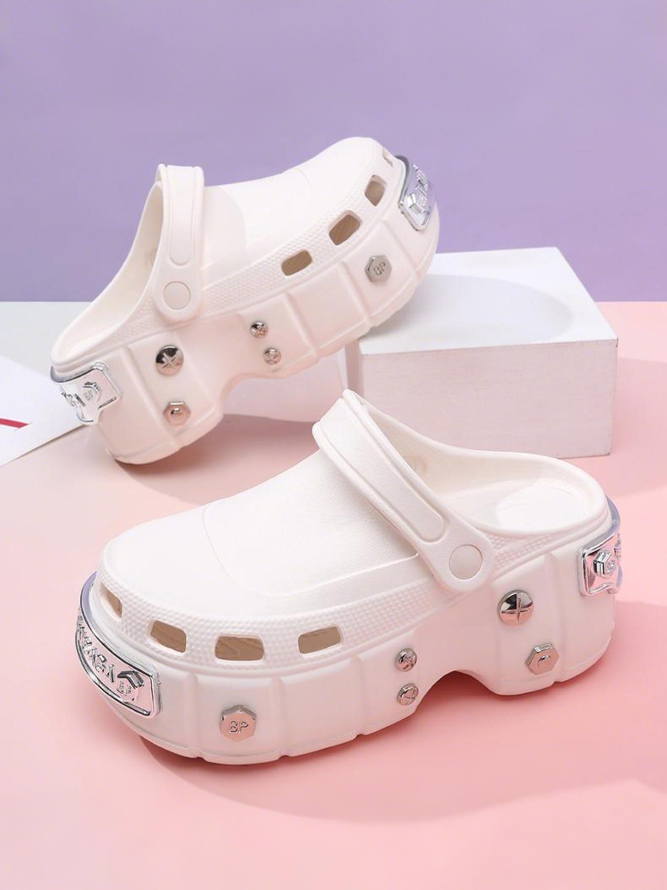 Women's Fashionable Solid Color Foot Clogs, Casual Lightweight Non Slip Comfortable Breathable Non-slip Clogs, Outdoor Sports Sandals for Beach Vacation, Anti Slip Clogs, Shoes Clogs