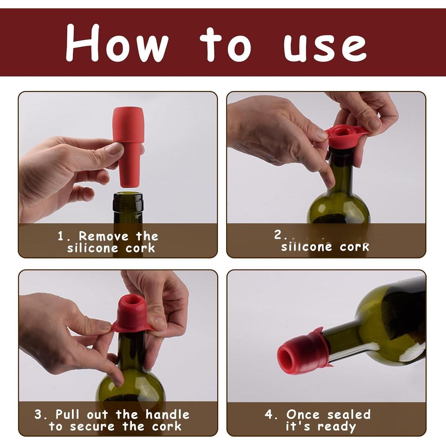 8 count   Stopper,   Stoppers For  Bottles, Keep  ,Suitable For Family Use(4 Colors)