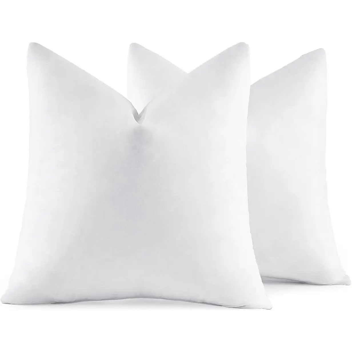 MIULEE 26x26 Euro Pillow Inserts, Set of 2 Feather Down Throw Pillows |   Choppable and No Smell, Double-Layer Down-Proof Cotton Cover, Decorative Pillows for Couch Sofa and Bed