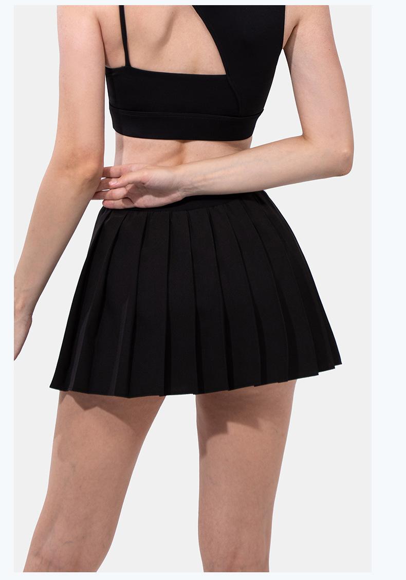 Yoga Pleated Skirt for Women, High-Waisted Sports Short Skirt, Quick-Dry Outdoor Running Anti-Exposure Tennis Skirt