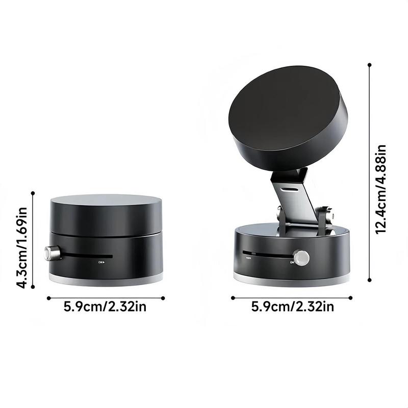 Vacuum Magnetic Suction Phone Holder, 2026 New Magnetic Suction Phone Mount, Foldable Portable Double-Sided Vacuum Magnetic Adsorption Adjustable Mobile Phone Holder