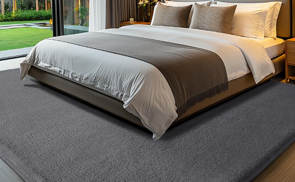 FAMVAL Large Size Plush Rugs Big Fluffy Area Rug Non-slip Soft Shaggy Ultra-comfortable Carpet Mats for Livingroom Bedroom Nursery Home Decor Coffee Christmas gifts