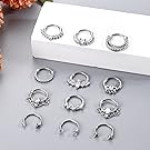 Besteel 12Pcs Septum Rings 16G Daith Earrings Nose Rings Hoop Stainless Steel CZ Opal Cartilage Helix Tragus Earrings Septum Clicker Piercing Jewelry Silver Black Rose Gold Butterfly Beautiful Besteel 12Pcs Septum Rings 16G Daith Earrings Nose Rings Hoop Stainless Steel CZ Opal Cartilage Helix Tragus Earrings Septum Clicker Piercing Jewelry Silver Black Rose Gold Butterfly Beautiful