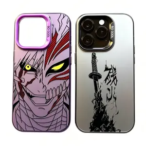 Bleach Ichigo Hollow Mask & Zangetsu Sword Phone Case Anime Art Cover Phone Case for iPhone 17 Pro Max Air 16 Pro 15 14 Plus 13 12 11 Shockproof Protective Case for Bleach Fans