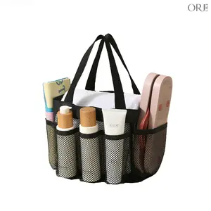 Large Capacity Hollow Mesh Beach Bag Multifunctional Handheld Swimwear Toy Storage Pouch for Travel Outdoor Use