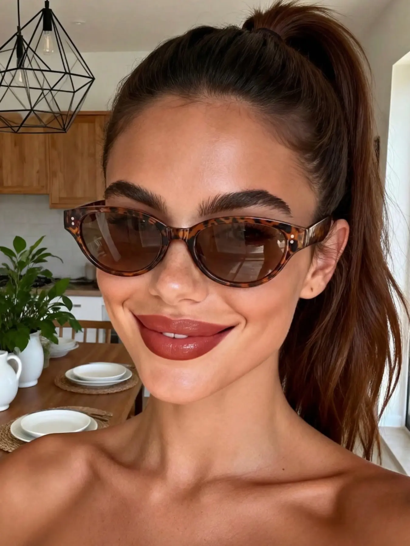 Unisex Retro Cat Eye Oval Boho Style Fashion Glasses, Versatile and Stylish, All-Season Accessory, PC Frame, Decorative Lens, Casual Stylish Glasses