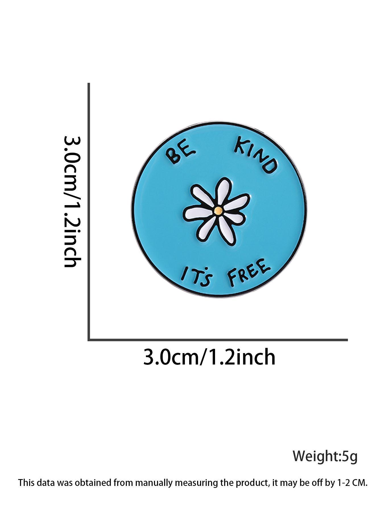 Daisy Flower Design Brooch, Cute Round Enamel Pin, Fashion Accessories for Women & Men, Trendy All-match & Exquisite Brooch for Birthday Gift, Floral Pins, Lapel Pin