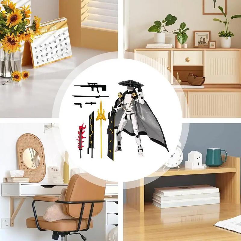 The Fifth Generation Multi-jointed Movable Figure T13 Dummy Doll Kid Toys With Hat And Cloak Artistic Sense Collection Decor