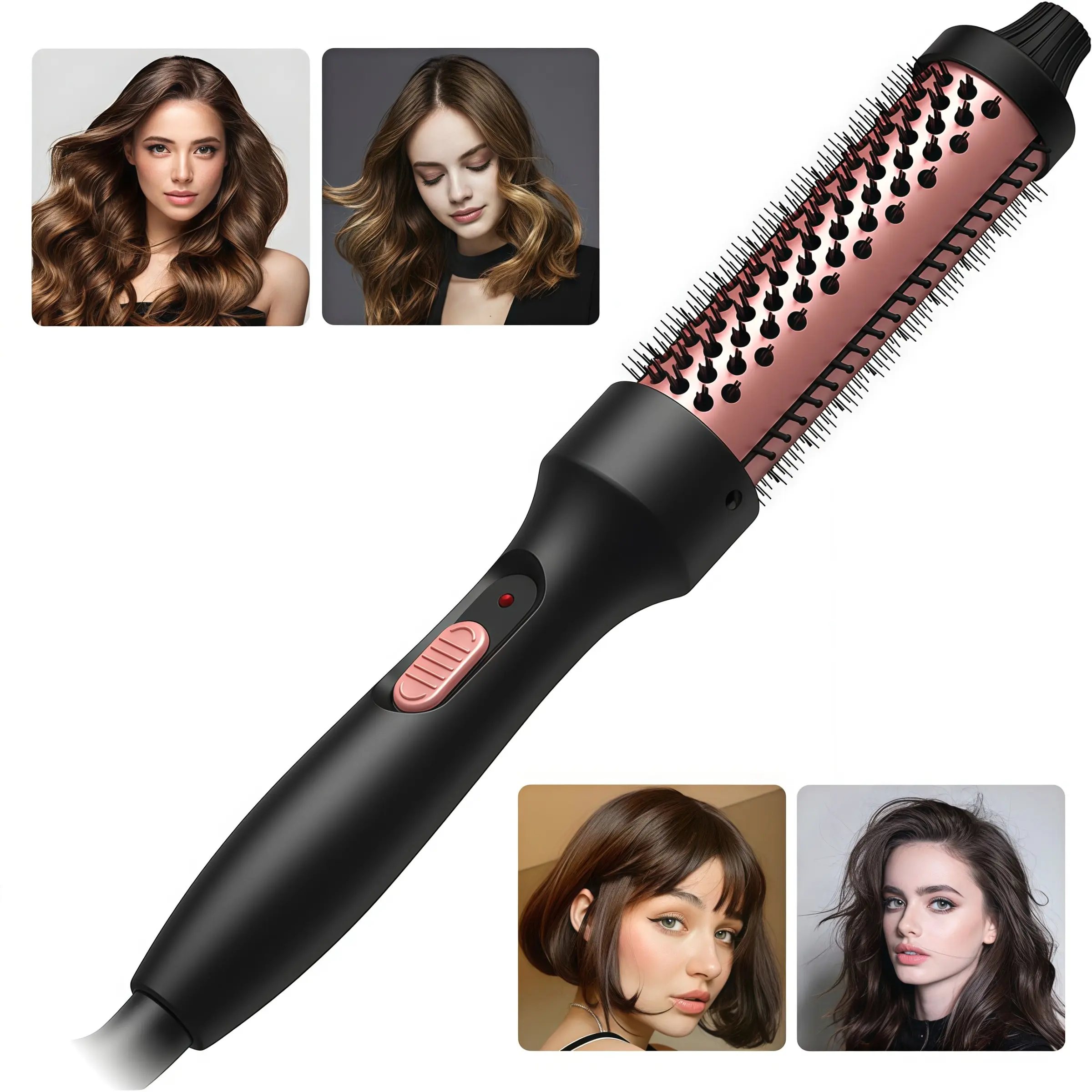 Three-In-One Ptc Heating Hair Curler Comb, Fast Drying, Curling, Straightening, Volumizing, Negative Ion Multi-Function Styler