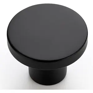 HOME EDIT 10 Pack Black Cabinet Knobs, 1-1/5 Inch Round Drawer Knobs for Kitchen Cabinets, Dressers & Closet Doors