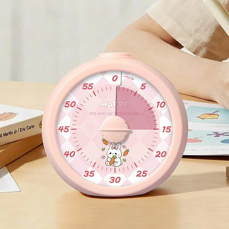 Cute Cartoon Animal 60-Minute Countdown Desktop Timer - Silent Operation for Kids & Adults, Effective Time Management, Multi-Scene Organizer for Office, Classroom, Kids Study, Teacher Homework, Meeting & Kitchen Pomodoro Focus Tracking