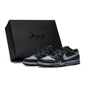 Nike Dunk 811 Custom Obsidian Low-Top Skate Shoes for Men: Slip-Resistant, Streetwear-Ready, Unique Box Verifiable, with credentials and supporting global authentication