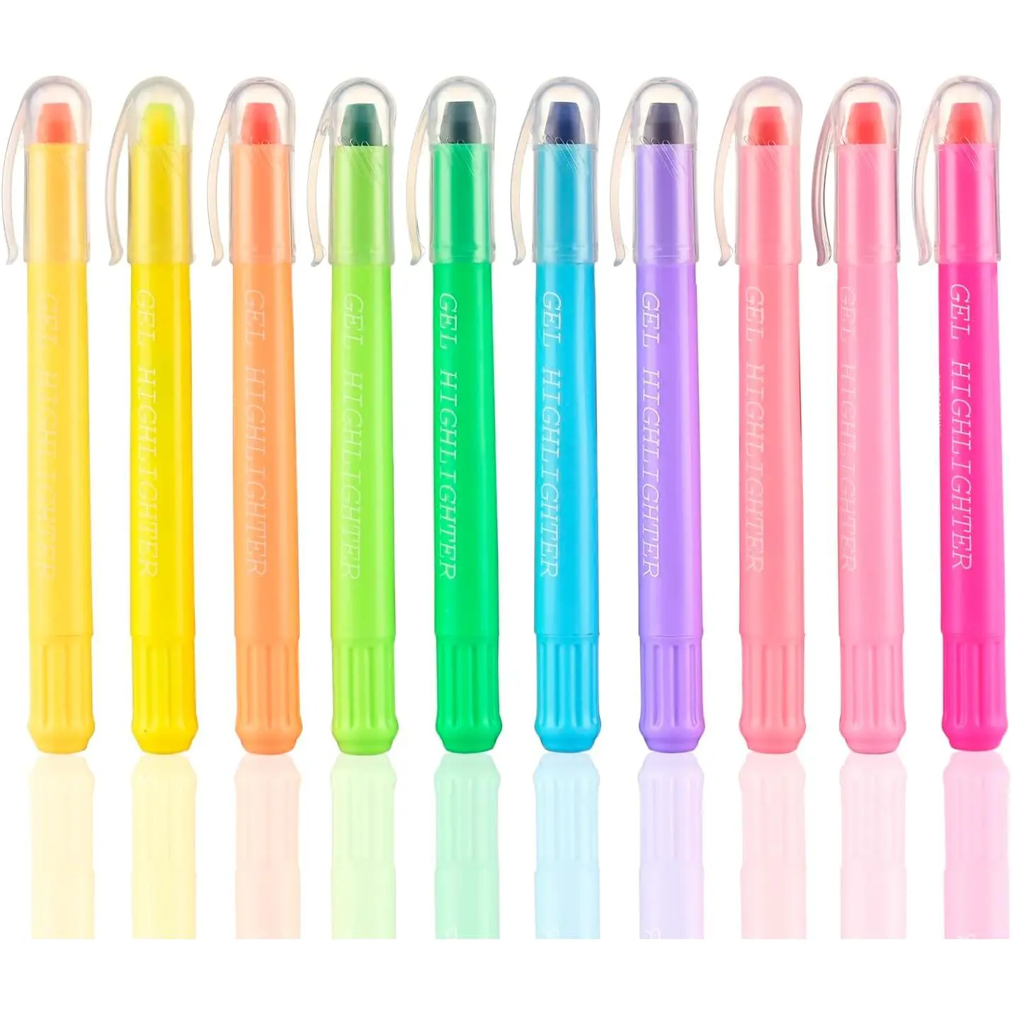 -  Highlighters No Bleed, Gel Highlighters,  Markers for Nurse Study Journaling Supplies Pack of 10