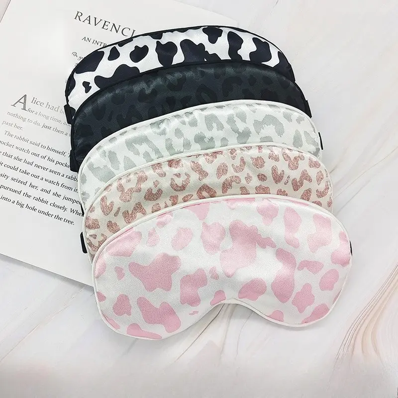 Imitation Silk Sleep Eye Mask, Soft Mulberry Silk Blackout Blindfold, Breathable Light Blocking Eye Cover for Travel Night Rest