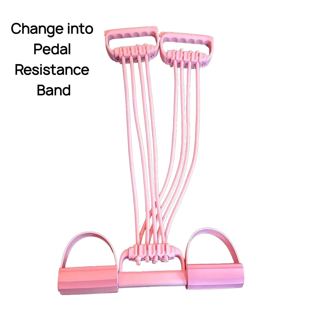 3-in-1 Pedal Resistance Band, Multifunctional Elastic Fitness Rope for Home Gym & Daily Full-Body Workouts