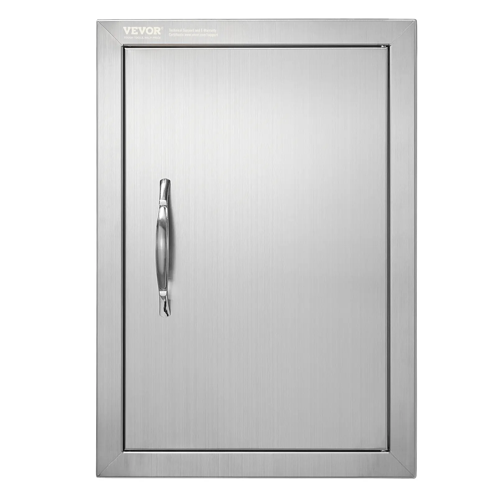 【DealsForYouDays】VEVOR BBQ Access Door, 14Wx 20H Inch Single Outdoor Kitchen Door, Stainless Steel Flush Mount Door, Wall Vertical Door with Handle, for BBQ Island, Grilling Station, Outside Cabinet